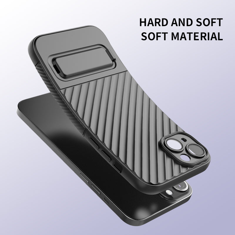 For iPhone 14 Plus Anti-drop Phone Case Kickstand Rugged TPU Cover with Camera Lens Protector For iPhone 14 Plus Anti-drop Phone Case Kickstand Rugged TPU Cover with Camera Lens Protector